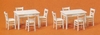 Preiser 17217 H0 2 Tische & 8 Stühle